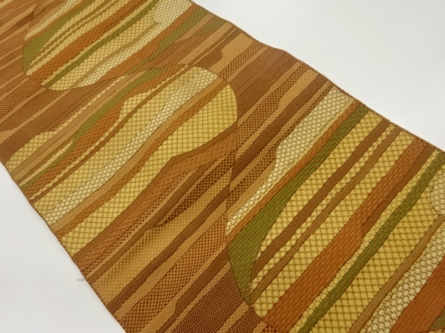 JAPANESE NAGOYA OBI / WOVEN GEOMETRIC